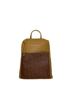 WOMEN'S BLACK LOGOED BACKPACK IN BAROQUE ROCCO ECO-LEATHER ROCCO BAROCCO | RBR910B3202MARRONE